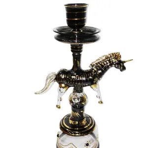 Diseñador egipcio vidrio caballo cachimba Shisha al por mayor pipas de vidrio para fumar