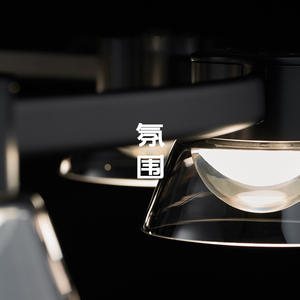 Lustre en verre d'art nordique moderne italien haut de gamme, luminaire unique de designer pour salon et chambre à coucher, style minimaliste pour la maison - Product Image 1