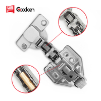 Goodcen Charnières hydrauliques en fer réglables à clipser pour meubles Armoires 3D à fermeture douce pour hôtels Tables à manger Rangement-Portes en acier