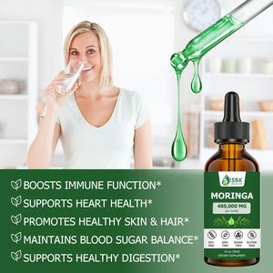 Meilleures ventes : Gouttes liquides de Moringa pour une peau et des cheveux sains, favorisent l'équilibre glycémique, phytonutriments, minéraux, soutien énergétique - Product Image 6