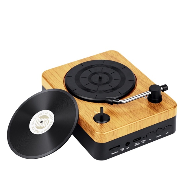 Custom Portable Retro Bluetooth Speaker Stereo Sound Audio Music Player Mini Wireless Speakers for Outdoor Home Desk Use