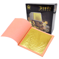 Feuille d'or véritable 24 carats 8*8CM 25PCS/PACK, feuille d'or véritable 24 carats pour meubles, feuille d'or comestible 24 carats pour soins de la peau