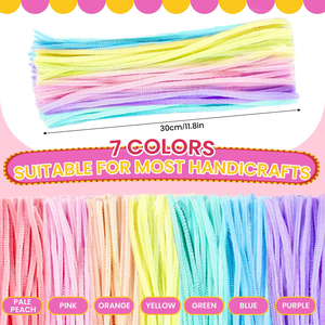 ที่ทำความสะอาดท่อ chenille 100ชิ้นงานแบบสร้างสรรค์งานฝีมือลวดฟัซซี่สำหรับงานฝีมือศิลปะ DIY แบบสร้างสรรค์ - Product Image 5