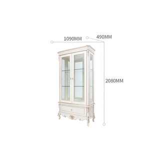 Mueble de TV de Madera Maciza Francesa Noble, Tallado a Mano, de Lujo, para Almacenamiento en el Hogar, Hotel, Estilo Tradicional Europeo, Pintado, para Sala de Estar de Villa - Product Image 5