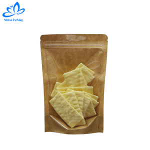 apel de Kraft marrón con cierre de cremallera de plástico Paquete de bolsa Doypack bolsa de pie recerrable loco café bolsa de té - Product Image 3