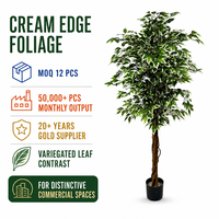 Arbre artificiel Ficus Banyan réaliste, plante verte en pot, décoration intérieure pour mariage, hôtel, restaurant, vente en gros sur mesure