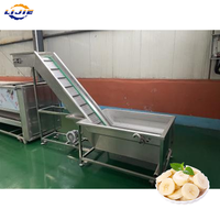 Chaîne de production de chips de banane personnalisée avec épluchage, découpe, séchage et enrobage au sucre, en acier inoxydable 304, 500 kg, pour usine de transformation de fruits