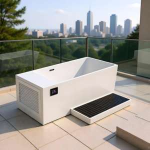 Bañera de Hielo Acrílica Premium con Sistema de Enfriamiento Integrado de 1HP/1.5HP, Control por Aplicación WiFi, Unidad de Bajo Ruido para Spa en Casa de Lujo - Product Image 1