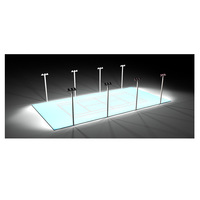 Reflector LED para Estadio de 500W, IP65 Impermeable, Cuerpo de Aluminio, Ángulo de Haz Ajustable, Control Remoto, 5 Años de Garantía, CRI 80