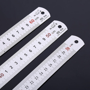 Steel Straight Ruler 30 Cm 50 Cm 60 Cm Double Sided <b>Measuring</b> <b>Tool</b> For Woodworking And Precision Measurement - Product Image 2