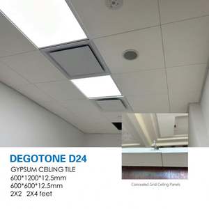 Panel Acústico de Yeso Perforado con Orificios Redondos <span class=keywords><strong>20</strong></span> 35r, Placa de Yeso para Techo, 600x600mm, Rejilla T24 - Product Image 6