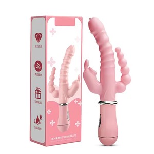 Juguete Sexual Anal de Punto G para Mujeres, Vibrador con <span class=keywords><strong>Doble</strong></span> Lengua, Estimulador de Clítoris, <span class=keywords><strong>Doble</strong></span> Varilla para Adultos - Product Image 6