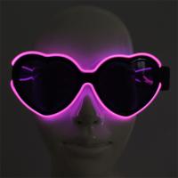 Saint Valentin Coeur Bachelorette Party Lunettes Fluorescent Rave Festival Girl Light Lunettes Neon Party Favor Lunettes de soleil
