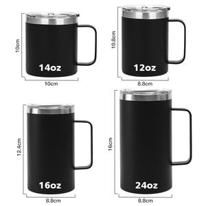 Vaso Térmico de Acero Inoxidable 304 de 24 oz, <span class=keywords><strong>con</strong></span> Asa, Doble Pared, para Café Caliente, Cerveza Fría, Camping, Personalizable - Product Image 6