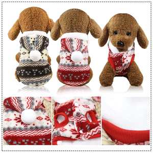 Mono de Invierno para Perro con Estampado de Reno, Cálido y Suave, de Felpa, Ropa Navideña para Mascotas, Venta al Por Mayor, Directo de Fábrica OEM ODM - Product Image 4