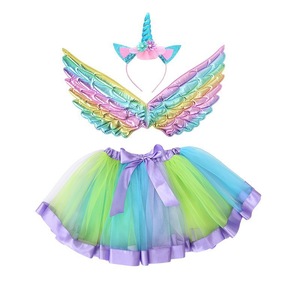 Conjunto de Disfraz de Hada con Falda Tutú, Diadema y Alas de Ángel para Niñas, Accesorios para Fotos y Representaciones Escénicas - Product Image 5