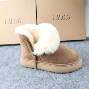 <span class=keywords><strong>Bottes</strong></span> de neige à glissière latérale pour femmes <span class=keywords><strong>bottes</strong></span> de neige doublées de fausse fourrure à la mode femmes Uggs - Product Image 1