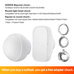 Godox ML-CD15 ML-CS1625 silica gel khuếch tán mái vòm ML30 ml60 bi V1 quảng cáo loạt nhiếp ảnh ánh sáng nhấp nháy Studio <span class=keywords><strong>Flash</strong></span> Khuếch Tán - Product Image 2