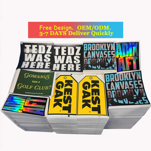 Pegatinas de cáscara de huevo holográficas de vinilo troqueladas personalizadas, adhesivo fuerte para marco de fotos artesanal de velas, diseño de grafiti personalizado - Product Image 2