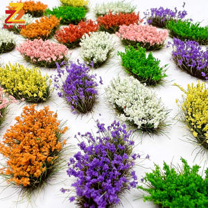 โมเดลช่อหญ้าจิ๋ว ช่อดอกไม้จิ๋ว แบบจำลองฉากไม่สมมาตร ทำจากพลาสติก DIY งานแฮนด์เมด ขนาด 0.8 ซม. - Product Image 1