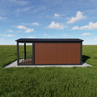 Extension de toit urbaine moderne, maison préfabriquée en conteneur, terrasse, panneau sandwich, bureau démontable en kit, marque Anshiju