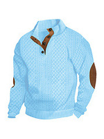 Nouveau pull d'extérieur décontracté pour hommes à manches longues tricoté col montant en gros