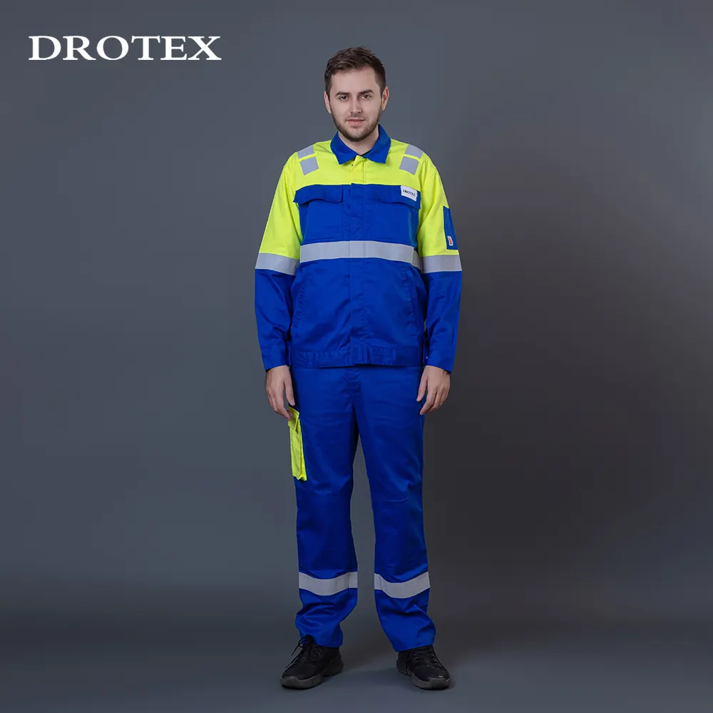 Оптовая продажа, защитная одежда FR Hivis, светоотражающая рабочая одежда для электриков, горнодобывающая нефть, газ, куртка, брюки, рабочая одежда, костюмы для безопасности