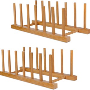 Wooden Drain <b>Rack</b> For Bowl <b>Plate</b> Cup Kitchen Storage Quick Dry Dish <b>Rack</b> Square Shape - Product Image 1