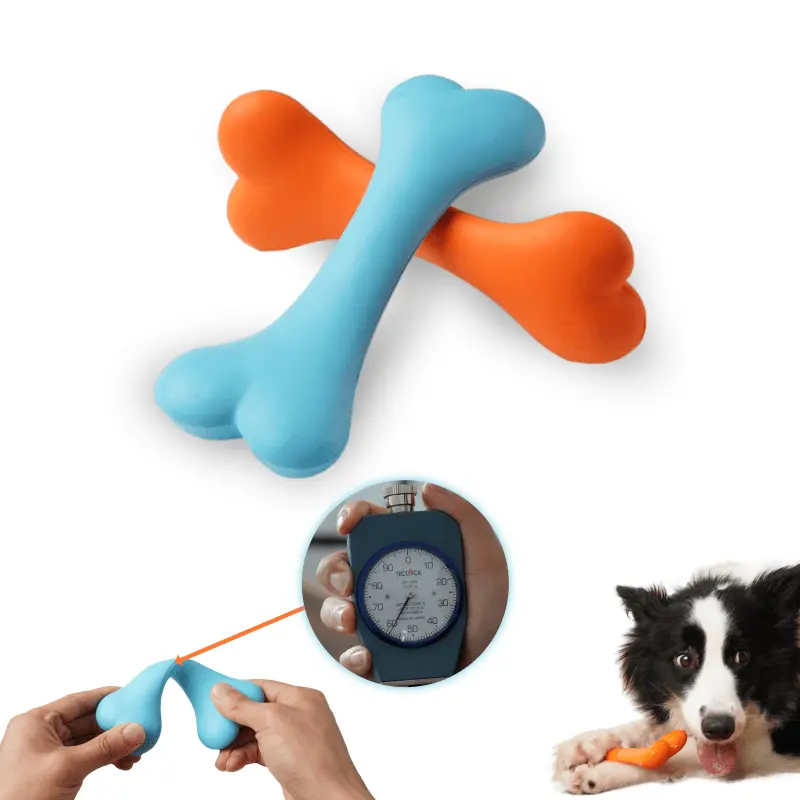 Großhandel Silikon Gummi Hundes pielzeug Cartoon Bone Design Umwelt freundliches Hunde kau spielzeug Hunde knochens pielzeug