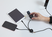 Câble de charge sans fil 6-en-1 GRS écologique certifié CE en ABS/Nylon pour montre intelligente – Promotion Cadeau Rapide