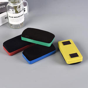 Borrador de pizarra blanca magnética de promoción, tamaño personalizado, tela mixta de terciopelo, plástico magnético, fácil de borrar, borrador de pizarra de tiza - Product Image 1