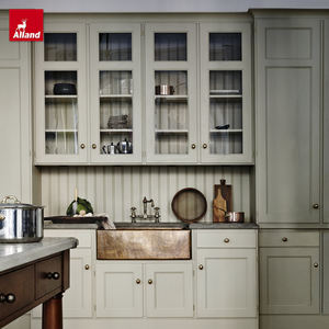 Gabinete de Cocina Modular Moderno y Ecológico AllandCabinet con Revestimiento de Vidrio para Vino, Precio de Fábrica para <span class=keywords><strong>Apartamentos</strong></span> - Product Image 4