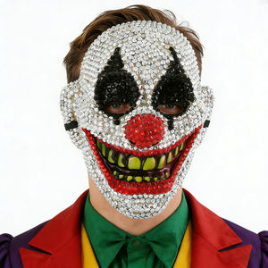 Máscaras <span class=keywords><strong>de</strong></span> <span class=keywords><strong>Payaso</strong></span> y Calavera con Diamantes <span class=keywords><strong>de</strong></span> Plástico al por Mayor para Fiestas <span class=keywords><strong>de</strong></span> Halloween, Navidad, Cumpleaños y Año Nuevo - Product Image 1