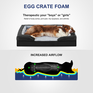 Dog <b>Bed</b> for Large Dogs - Big Washable Dog <b>Sofa</b> <b>Beds</b> Large, Supportive Foam Pet Couch <b>Bed</b> with Removable Washable Cover - Product Image 4