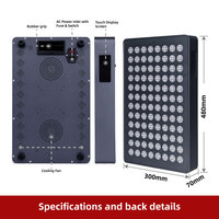 NOUVEAU Panneau de luminothérapie rouge avec télécommande, panneau de luminothérapie rouge 660nm & 850nm pour usage domestique sur tout le corps avec support