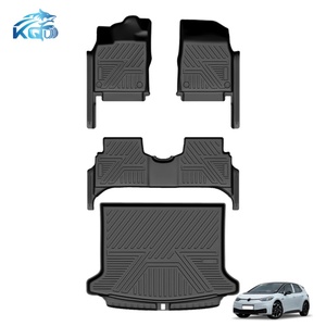Tapetes de Piso para Auto Impermeables de TPE KQD, Juego Completo de 4 Piezas para Volkswagen ID3 (3-3.5mm de Grosor, Patrón Geométrico) - Product Image 2