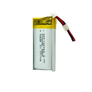定制超薄锂聚合物电池102040 700毫安时锂脂肪电池3.7伏速度计电池