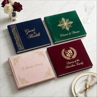Livre d'or personnalisé imprimé et relié, doux au toucher, pour funérailles 2026 – Cadeau de condoléances personnalisé rouge