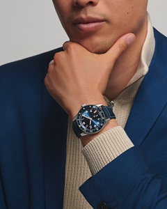 Reloj Mecánico Automático GMT para Hombre, Bisel Giratorio de 24h, Correa de Cuero de Gamuza, Función de Fecha, Manecillas Luminosas, Deportivo, Longinesing - Product Image 2