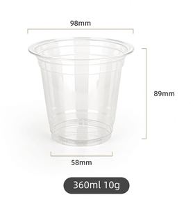 Low Price Manufacturer Wholesale Disposable 12oz 14oz 16oz 18oz 20oz 24oz PET Cold Coffee <b>Plastic</b> Glass <b>Cup</b> with Lid and Straws - Product Image 2
