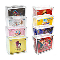 Boîte de présentation en acrylique anti-rouille pré-assemblée pour cartes One Piece TCG originales, résistante aux UV, pour boosters OP 5, OP09, OP13