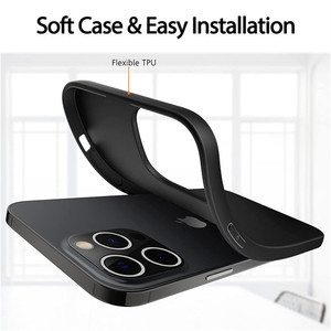 Custodia Morbida in TPU per <span class=keywords><strong>iPhone</strong></span> 17 <span class=keywords><strong>Pro</strong></span> <span class=keywords><strong>Max</strong></span> 17e 16e 16 13 12 <span class=keywords><strong>11</strong></span>, <span class=keywords><strong>Cover</strong></span> <span class=keywords><strong>Nera</strong></span> Opaca in Silicone Antiurto per <span class=keywords><strong>iPhone</strong></span> 15 <span class=keywords><strong>Pro</strong></span> <span class=keywords><strong>Max</strong></span> - Product Image 2