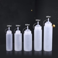 Nouvelles bouteilles en plastique compressibles 240ml 350ml 500ml 1000ml pour Ketchup BBQ Sauce piment bouteilles de Sauce vides pour le remplissage de stockage