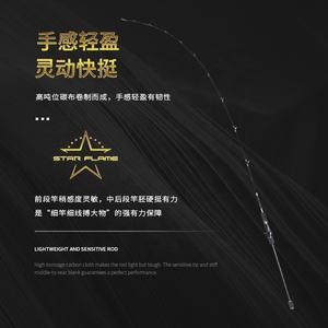 Ecooda Star Flame ESFSJ Canne à pêche en fibre de carbone solide et lourde Bass Pike Sea Fishing Ocean Boat River Lake Stream - Product Image 5