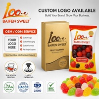 Halal Fruit Gummy Gemengde Bessen Jelly Snoepjes 200 g Verpakking met aangepast logo