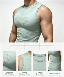 Débardeur de sport en <span class=keywords><strong>coton</strong></span> pour <span class=keywords><strong>homme</strong></span>, idéal pour la musculation et l'entraînement, <span class=keywords><strong>sans</strong></span> manches, style string, en promotion - Product Image 2