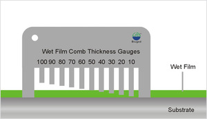 Medidor de Espesor de Película Húmeda Rectangular de Doble Escala BGD 531, Probador de Espesor de Pintura de Acero Inoxidable - Product Image 3