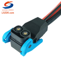 Adaptor Baterai Sepeda Motor Listrik Liushi 2+9 Konektor Pria/Wanita 120A Inti Tembaga Selubung Silikon Kabel Nilon