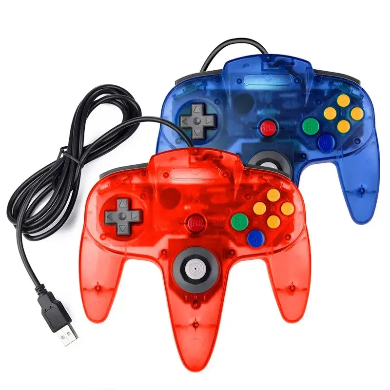 N64 Mem Controlador USB Controladores Retro para N64 Gaming Classic N64 PC Gamepad Joystick para Windows PC MAC Linux Raspberry Pi 3