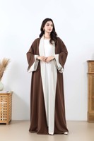 Abaya Kimono ouverte pour femmes musulmanes, coupe ample, design spécial, mode modeste, logo personnalisé OEM, pour un usage quotidien